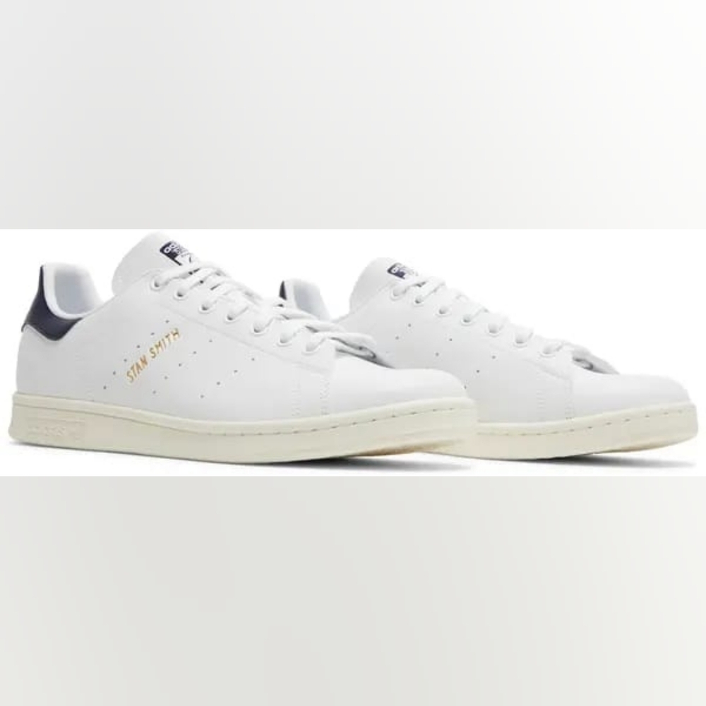Rare Adidas Stan Smith 'White Collegiate Navy' size 12.5 men's sneakers EUC